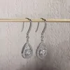 Dangle Chandelier Trendy 925 Sterling Silver 1Ct D Color VVS1 Moissanite Drop أقراط للنساء هدية مجوهرات ماء الهدية