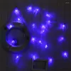 Cordes LED Décorations d'Halloween Guirlandes lumineuses à piles étanches pour fête en plein air Jardin Décor effrayantLED LEDLED