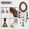 Objetos decorativos Figurines Bruxa Sinos de Proteção Cabide do Pentagrama Grinalda Handmade Wind Chimes Rattan para Decoração de Casa