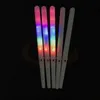 2021 nouveau 28 cm 1.5 CM coloré lumière LED bâton Flash lueur coton barbe à papa bâton clignotant cône pour les Concerts vocaux soirées