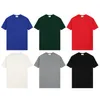 T-shirt da uomo Summer Solid Color Simple Round Neck T-shirt Pure Cotton Love Jacquard Embriting Short Short