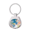 8 Styles transfert de chaleur porte-clés pendentif Sublimation blanc porte-clés en métal bricolage accessoires de mode porte-clés porte-clés