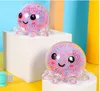 Fidget leksaker squishy lysande bl￤ckfisk med lampbl￤ckfisk f￶r att lufta bl￤ckfisken utan flytande dec