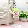 UPS Cute green hair angry pig plush toy doll bag pendant boys and girls gift funny keychain