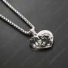 Fashion Mirror Titanium Steel Love Collana Punk Hip Hop Stainless Death Skull Coppia maschile e femminile