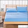 Bedspread Bedding Supplies Home Textiles Garden Frosted Solid Color Bed Sheet Brown Cushion Er Mattress Protector 1.8 M Non-Slip Polyester