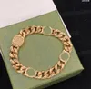 Designer Choker Necklace Fashion Bracelets Steel Bangle Designer Unisex Punk Letter Curb Cuban Gold Chain Hip Hop Pendant Jewelry