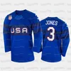 SjSj98 Maillot de hockey d'hiver de l'équipe des États-Unis 2022 Auston Matthews Patrick Kane Seth Jones Jack Eichel Matthew Tkachuk Charlie McAvoy Johnny Gaudreau T.J.