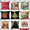 Pillow Case Bedding Supplies Home Textiles Garden Ll Christmas Retro Linen Cushion Er Square Throw Ers Jj