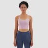 Linne för kvinnor Yoga Sling BH L-62 Enfärgad Pad Camis Löpning Fitness Träning Utomhus Fritidsmode Gym Kläder Underkläder
