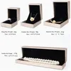 Brossé PU cuir bijoux boîte-cadeau anneau boucles d'oreilles pendentif collier organisateur bracelet Bracelet accessoires stockage emballage étui