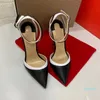 2022Sexy Lady Fashion Women Shoes Black White Stripe Кожаная полоска Поэтапные пальцы на высоких каблуках на высоких каблуках. Большой размер 441906466