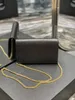 envelope bag Luxury Designer Mini Shoulder Bag Calfskin Leather Beige Crossbody Bags Qiuaiity UPTOWN CHAIN WALLET HAYBRICK291H