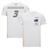 T-shirt della F1 Autoscata uniforme maschile uniforme a maniche corte a maniche corte casual sports rotond round corse abito può essere personalizzato
