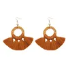 Party Favor tassel senior sense earrings exaggerated earrings fashion long eardrop handmade rattan lady ornaments