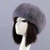 Basker Autumn Winter faux päls kvinnor hattar damer ryska tjock fluffig imitation hatt pannband flickor kvinnliga kapbernar beretsberets