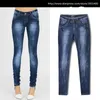 Low Waist Blue Skinny Jeans Women Fashion Washed Bleached Scratched Femme Plus Size Push Up Vintage Slim Cotton Trousers 220402