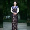 Roupas étnicas Tibetano estilo ético cetim Cetin Chinese Tradicional Roupas para mulheres Tibete Roupathnic