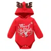 Clothing Sets Baby Merry Christmas Clothes Set Girl Winter Red Deer Ear Santa Claus Gift Cosplay Costume Hoodie+Culottes Outfits For