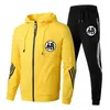 Sweats à capuche pour hommes Sweatshirts Printemps Automne Ensembles pour hommes Mode imprimé Wu Sportswear Suit Cardigan à fermeture éclair Veste à capuche Casual Marque 2-Pie