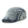 Bérets Rétro Béret Cap Pour Hommes Denim Chapeau D'été Visière Jean Peaked Gorras Planas Plat Réglable Mâle Boina Bone DropshipBérets Davi22