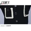 jxmyy 패션 플러스 크기 니트 슈트 가을 우아한 기질 그물 그물 레드 작은 향기로운 풍력 스웨터 여성 정장 220513