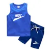 Barn m￤rke sportkl￤der set basket baby pojke sommar kort ￤rm bokstaven tryck t-shirt byxor passar barn kl￤der tjej sp￥r