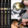 Mirror Marker Gold Silver Markers Liquid Pen Art DIY Resin Paint Mirror Chrome Finish Metallic Craftwork Pens Accessories