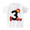 T-shirts Garçons/Filles Numéros D'anniversaire Heureux Enfant T-Shirt Pour Enfants Garçons T-shirt Blanc Bébé Filles Top PrincessT-shirts