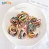 100pcs / set Rubber Elastic Hair Bands Girls Hair Accessories Colorful Nylon Band Band Kids Ponytail Holder Scrunchie Ornaments Gift
