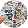 50pcs/set small Skateboard stickers cute raccoon For water bottle notebook laptop decor Helmet car sticker PVC Guitar Decals