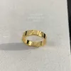 anello d'amore di design 3.6MM V placcato in oro 18 carati non sbiadirà mai anello stretto senza diamanti riproduzioni ufficiali di marca di lusso anelli di coppia squisiti SP4F