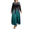 Plus Size Jurken Afrikaanse Lange Dresse Vrouwen Moslim Vintage Gedrukt Maxi Jurk Gewaad Africaine Femme Vestidos Largos Tallas Grandes MujerPlus