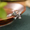 Cluster-Ringe, reiner Silberring, personalisierter Distressed Vintage Prime Lotus Seedpod Root Damen-Sterling-offener RingCluster