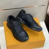 Embossed Leather Luxury Trainers for Men - Monogrammed Designer Sneakers with Rubber Outsole, Ideal for Sports and Casual Wear