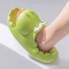 2022 Thick Platform Bathroom Home Slippers Women Cute Dinosaur Parent-child Shoes Anti-slip Slides Ladies Men's Shoes Indoor Y T220728