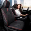 Custom Fit Full Set Car Seat Covers Fit Select For Toyota Avalon 19 -20 waterproof Leatherette Black with Red Trim Cushion styling