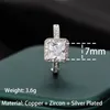 Eheringe, klassischer geometrischer quadratischer Zirkon, Versprechen für Frauen, Damen, Temperament, Trend, Zeigefingerring, Jubiläumsgeschenk