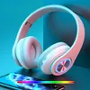 Headsets gamer hörlurar blutooth surround sund stereo trådlös hörlurar USB med mikrofon färgglada ljus pc laptop headset7946893