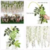 Dekorativa blommor kransar 12st wisteria artificiella blommor hängande krans v 220823