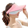 Cappelli larghi da donna cappello da sole viso estate visiera sportiva esterna a pieghevole cappuccio vuoto fitness berretti solari senza assorbimento del sudore beac