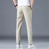 Jantour Marca Primavera Verano Pantalones casuales para hombres Hombres Pantalón delgado Slim Fit Trabajo Cintura elástica Pantalones para correr Hombre Talla grande 38 220325