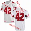 Maillot de football universitaire cousu Xflsp Wisconsin Jonathan Taylor 42 Russell JJ. Watt Troy Fumagalli Nick Nelson Leon Jacobs Danny Davis III