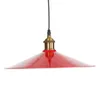 Lampade a sospensione Luci industriali in ferro rosso Vintage Loft Decor Hanglampen Apparecchio per camera da letto Soggiorno Decorazione Apparecchio SospensionePendente