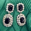 Dangle & Chandelier Arrival Black Crystal Big Drop Earrings For Women Fashion Jewelry Party Show Lady's Statement AccessoriesDangle