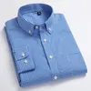 Arrival Męskie Oxford Wash and Wear Plaid Shirts 100% Cotton Casual High Quality Moda Design Dress 220324