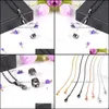 Pendant Necklaces Pendants Jewelry Cmj9887 Gun Metal Transparent Hair Flower Ash Collection Necklace Ope Dhxyg