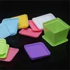 Colorful Square Portable Plastic Mini Planters Flower Plant Pot Tray 10*10cm Tray Holder Dry