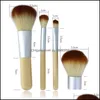 Pinsel Handwerkzeuge Hausgarten LL Holz Make-up Beautif Professioneller Bambus Aufwändiger Make-up-Pinsel mit Etui Dh3Ze