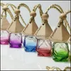 Car Per Bottle Pendant Essential Oil Diffuser 9 Colors Bag Clothes Ornaments Air Freshener Empty Glass Bottles Drop Delivery 2021 Oils Diffu